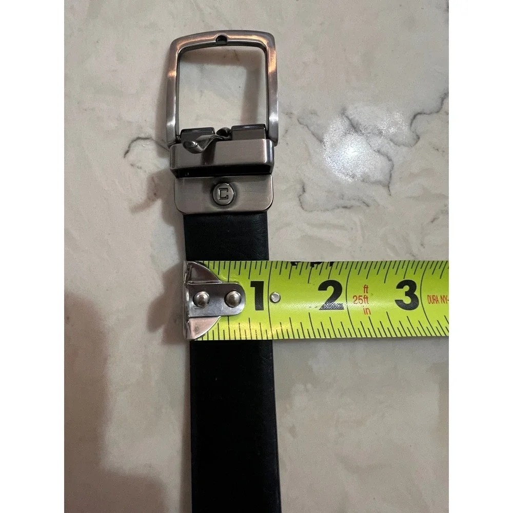 Chaps Mens Black  Belt XL 34-36 Gunmetal Buckle 12CH010006‎